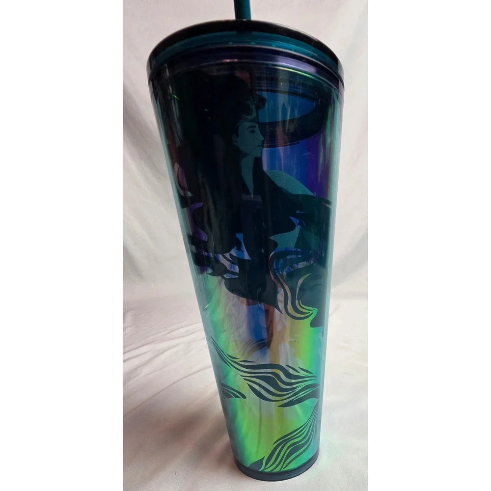 Starbucks 2023 Spring Iridescent Siren Mermaid Venti Cold Cup Tumbler 24oz Green